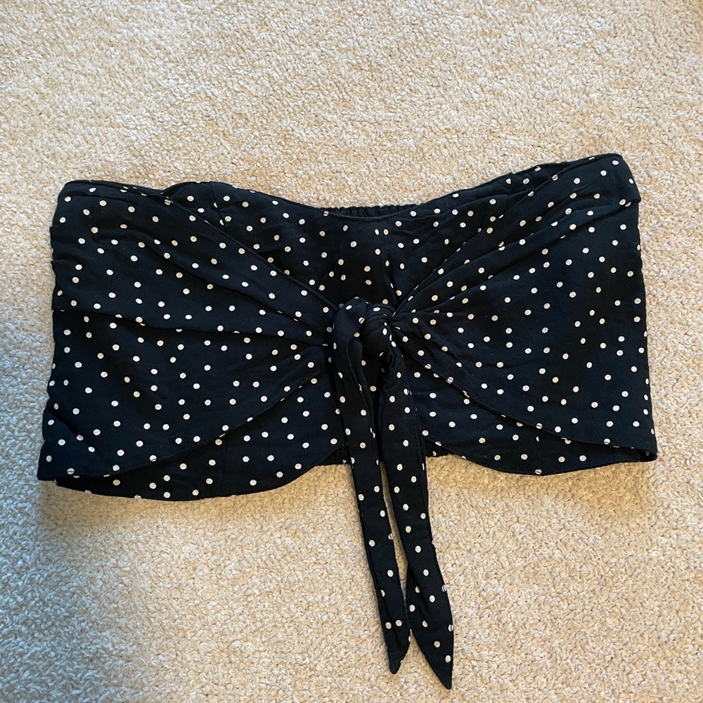 Abercrombie & Fitch Polka Dot Tube Top Crop Top